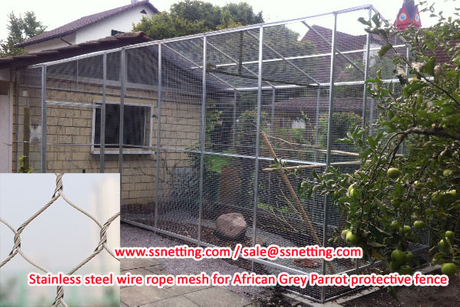 Stainless steel wire rope mesh for African Grey Parrot protective fence.jpg