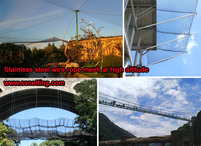 Malla de cable de acero inoxidable con gran altitud